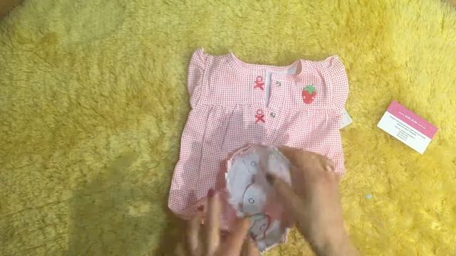 Обзор Carters песочник розовый с клубничкой