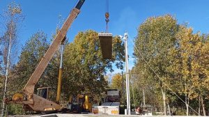 Монтаж плит перекрытия.