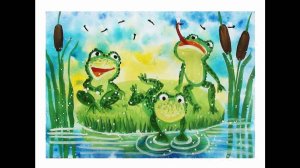 Как нарисовать лягушонка гуашью поэтапно. Подробный обучающий видео урок для начинающих.