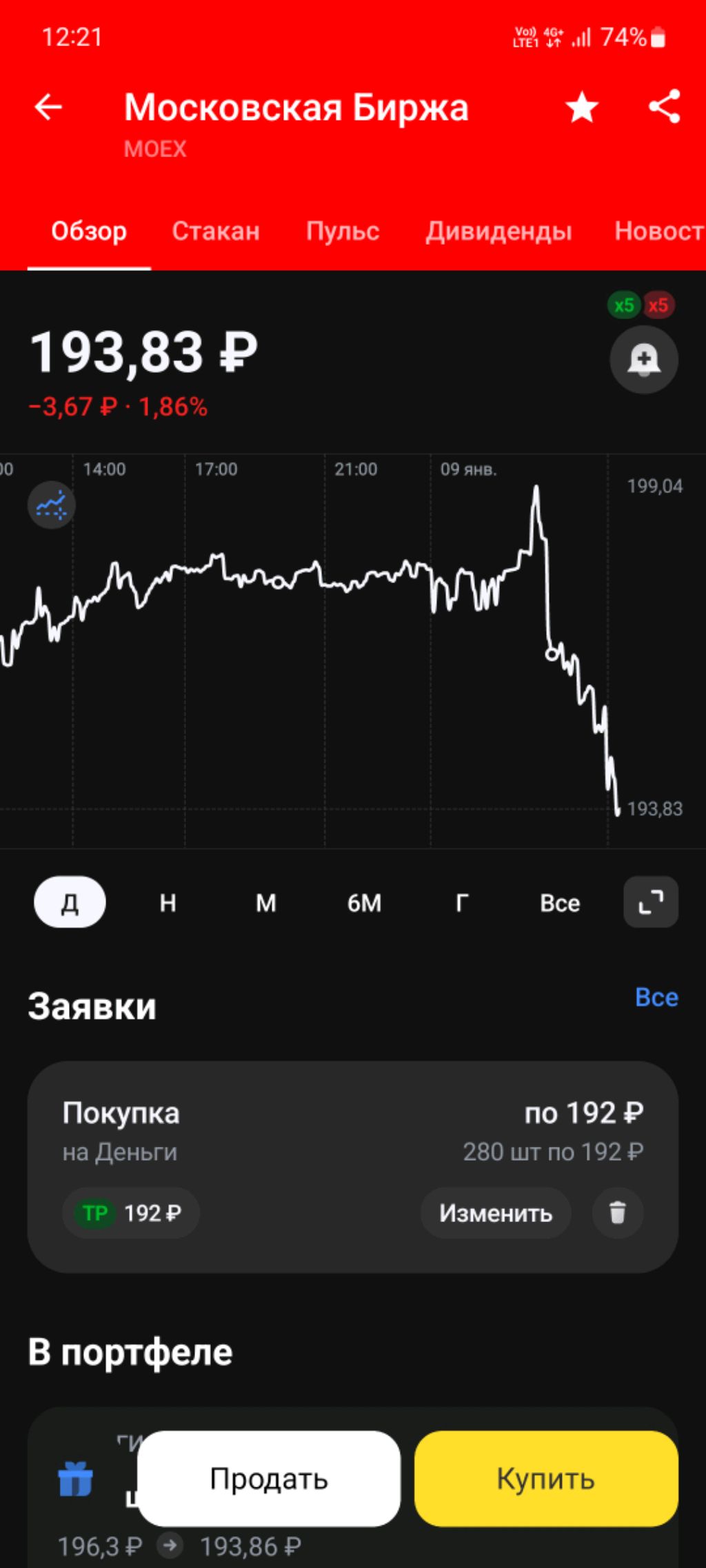 в ожидании