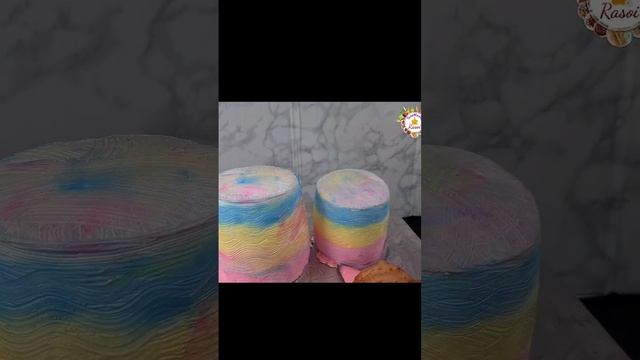 🌈 🎯🧁Rainbow theme big Cake #taramadhukirasoi #youtubeshorts #cakeshorts #shorts