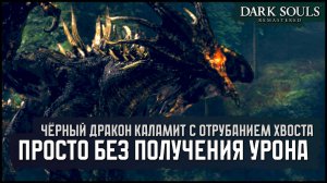 [No-Hit] Чёрный дракон Каламит с отрубанием хвоста | Без тарана... 🡆 Dark Souls: Remastered