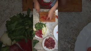 Домашний уйгурский лагман😋 Уй шартында Уйгурский лагмандын жасалуу жолу   #уйгур #лагманы 😍🥬