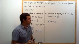 8º ANO - Equação do 2º grau do tipo ax² = b