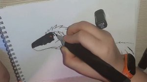 Как нарисовать велоцираптора.