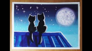 Как нарисовать кота поэтапно, гуашью. Как нарисовать кошку красиво и легко.