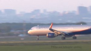 Взлеты и посадки самолетов в аэропорту Уфа. Як-42,Airbus A320/321/319.