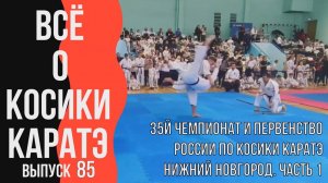 Выпсук 85. Всё о Косики каратэ. 35-й чемпионат и первенство России по Косики каратэ. Часть 1.