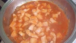 Мясо с ананасом