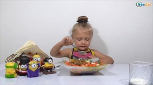 ✔ Minions and Yaroslava. Миньоны и Ярослава готовят вкусный салат. Видео для детей. Серия 9 ✔