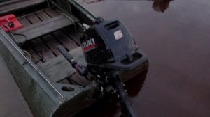 Лодочный мотор 6 л.с Сузуки 4 такта.Тест на лодке Казанка.