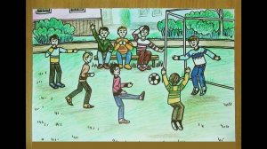 Рисование фигуры человека. Как нарисовать фигуру человека в движении поэтапно. Футболисты.