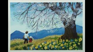 Как нарисовать весенний пейзаж гуашью легко, поэтапно. Видео урок для начинающих