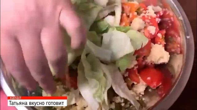 Вкусный и необычный салат Капитанский #салат #морепродукты
