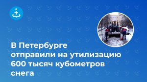 С начала зимы из Петербурга вывезли 600 тысяч кубометров снега