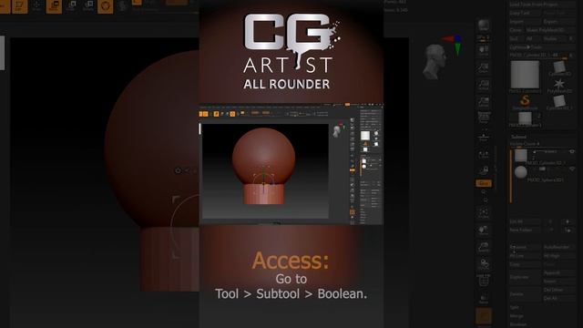 Learn to use Boolean in Zbrush