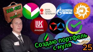 Создаю портфель с нуля 25 #Инвестиции #Акции #Облигации #Сбер #Лукойл #Новатэк #Банк Санкт-Петербур