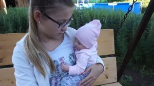 Прогулка с реборном Мэлади / Коляска куклы реборн /Riding a reborn / Strolling Doll Reborn