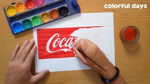How to draw the Coca Cola logo 2021