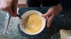 Омлет с сухарями на завтрак