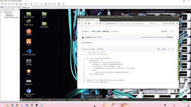 Practica: Uso de Python – Algoritmo de sustitución Julio Cesar