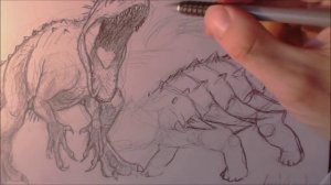 Indominus Rex vs Ankylosaurus Part 2 Drawing  Ankylosaurus