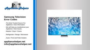 Samsung Television Error Codes