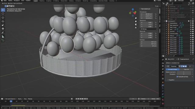 Пасхальная композиция созданная в Blender 3D в 2023 г.