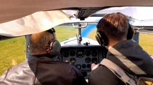 Взлёт самолёта Як-18Т Ивановского Аэроклуба с курсантом.