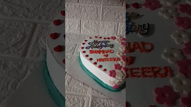 Anniversary theme cake #cake #anniversarycake#shortsfeed #ytshortsindia #love #decoration #simple