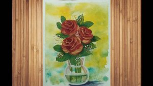 Как нарисовать розу к 8 марта. Букет роз легко, поэтапно гуашью. Видео урок для начинающих