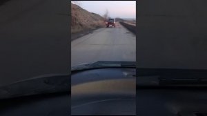 Разбитая дорога около мкр.Алмазный, который находиться в 10 км от г.Гуково(Ростовская обл)