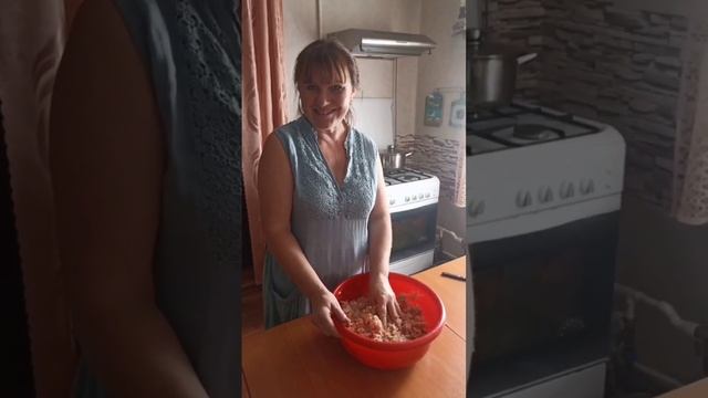 мясной пирог. #домиквдеревне #shorts