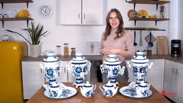 Электрические самовары с росписью «Гжель» / Обзор моделей фабрики «Самоваров град» смотреть онлайн