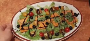 Теплый салат с форелью_warm salad with trout