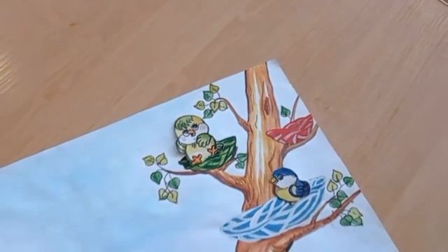 Гра дитини.  Дидактична гра "Веселі пташенята"Для дітей  2 р.ж.. Вихователь Працекевич І.Ю.