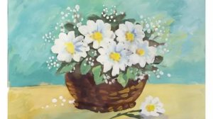 Как нарисовать цветы поэтапно. Букет цветов. Поэтапный рисунок гуашью для начинающих.