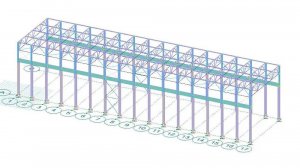 Расчет пространственног каркаса Одноэтажного промышленного здания с металлическим каркас в Лира10.12