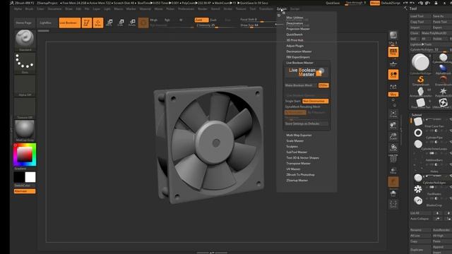 Live Boolean Master - Pixologic's ZBrush Plugin