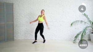 10000 Шагов НЕ выходя из Дома | Ходьба c Лесли на Русском языке.  500 калорий БЕЗ прыжков