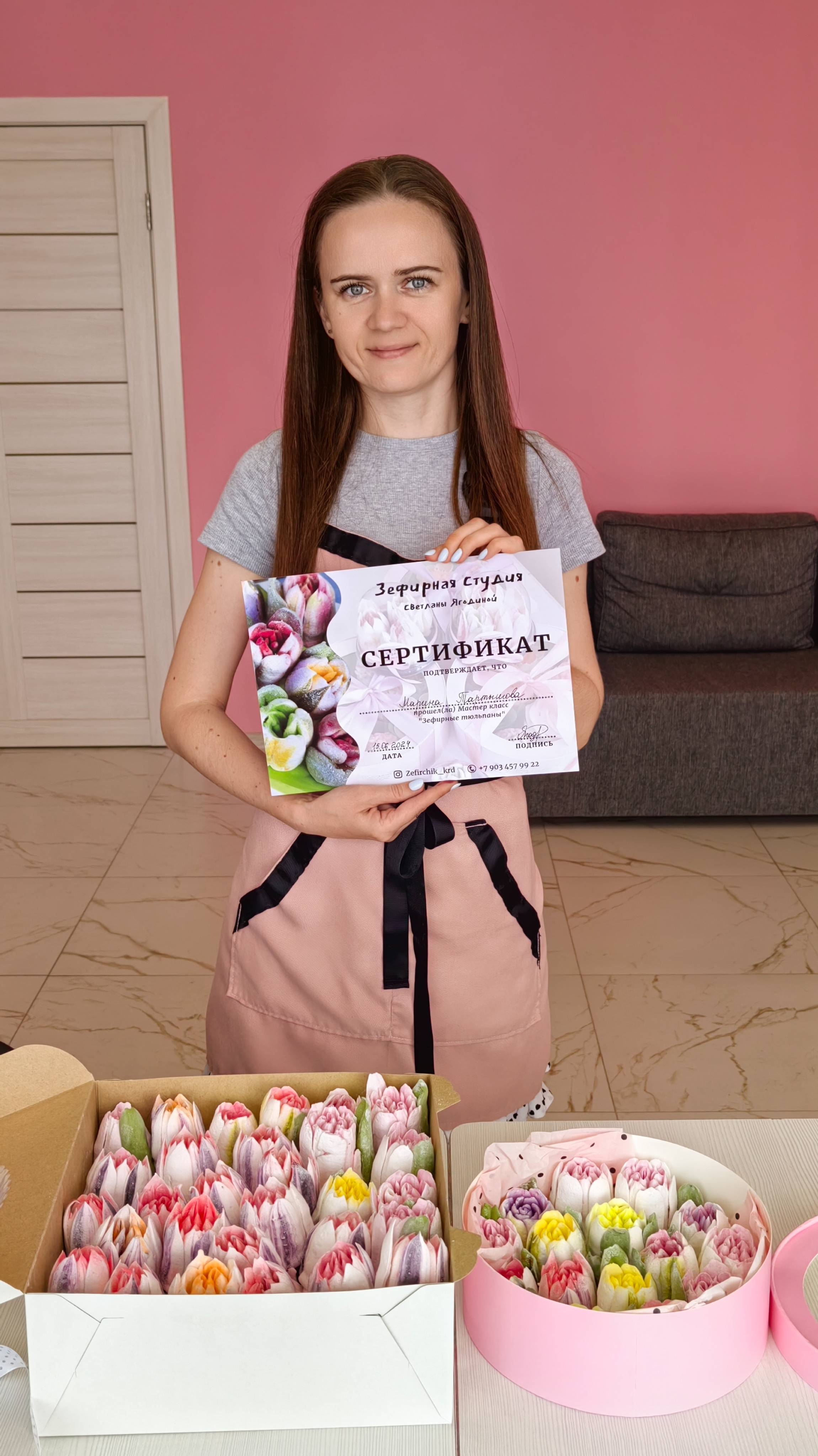 Зефирные тюльпаны представляют собой настоящее произведение искусства