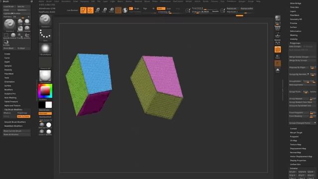 ZBrush 2024 Knife Curve Brush - Split to parts! Create hard surface sci fi panels with no gaps!!