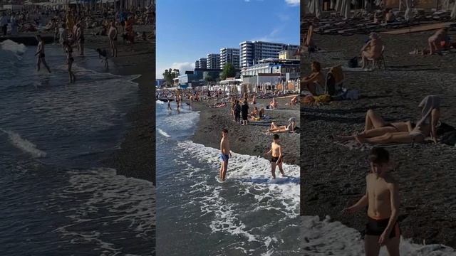 АДЛЕР. ПЛЯЖ ЧАЙКА. 1 ИЮНЯ. #море. #beach. смотреть онлайн