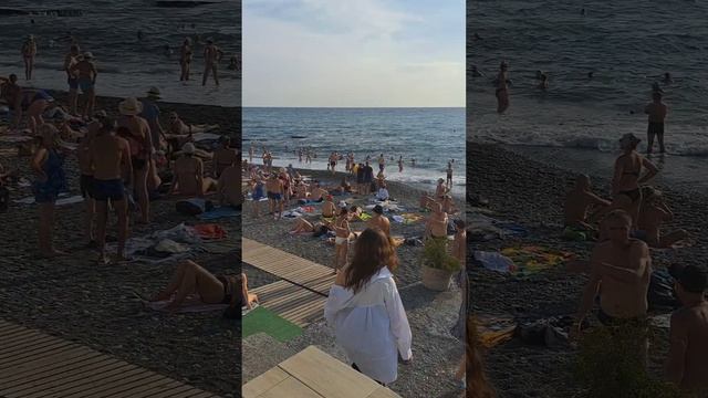 АДЛЕР. ПЛЯЖ ЧАЙКА. ОТЛИЧНАЯ ПОГОДА. #море. #пляжчайка. #beach. смотреть онлайн