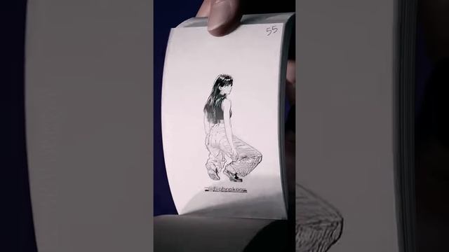 Dance Bad Girls Like You cover Flipbook Style  AI CG source： zhurtik  #flipbook #sketch