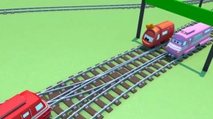 Поезд Трой и Поезд-вертолёт в Автомобильный Город |Мультфильм для детей