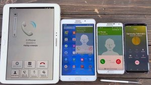 Samsung Tab4 mini vs Tab4 Tablet vs Note4 incoming Call Samsung S9