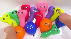 Лопаем Воздушные шарики с водой Learn colors Slime Слайм Лизун Учим цвета Песня Семья пальчиков