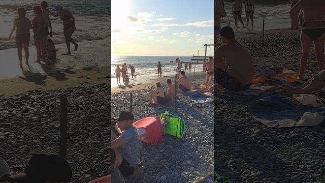 АДЛЕР. ПЛЯЖ МАНДАРИН. ВОЛНЫ. #море. #beach. смотреть онлайн