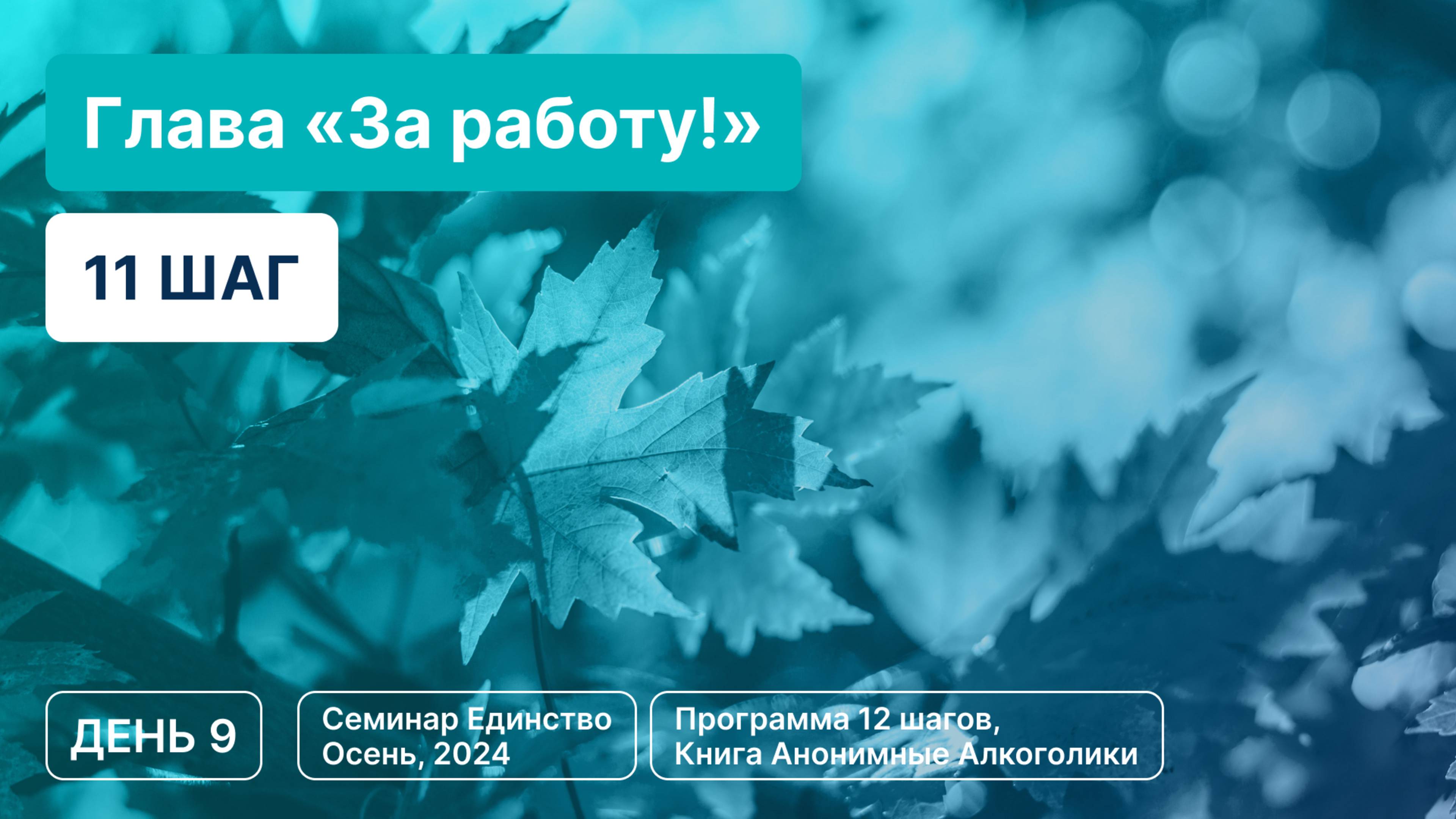 День 9 - Глава «За работу!» (11 шаг)